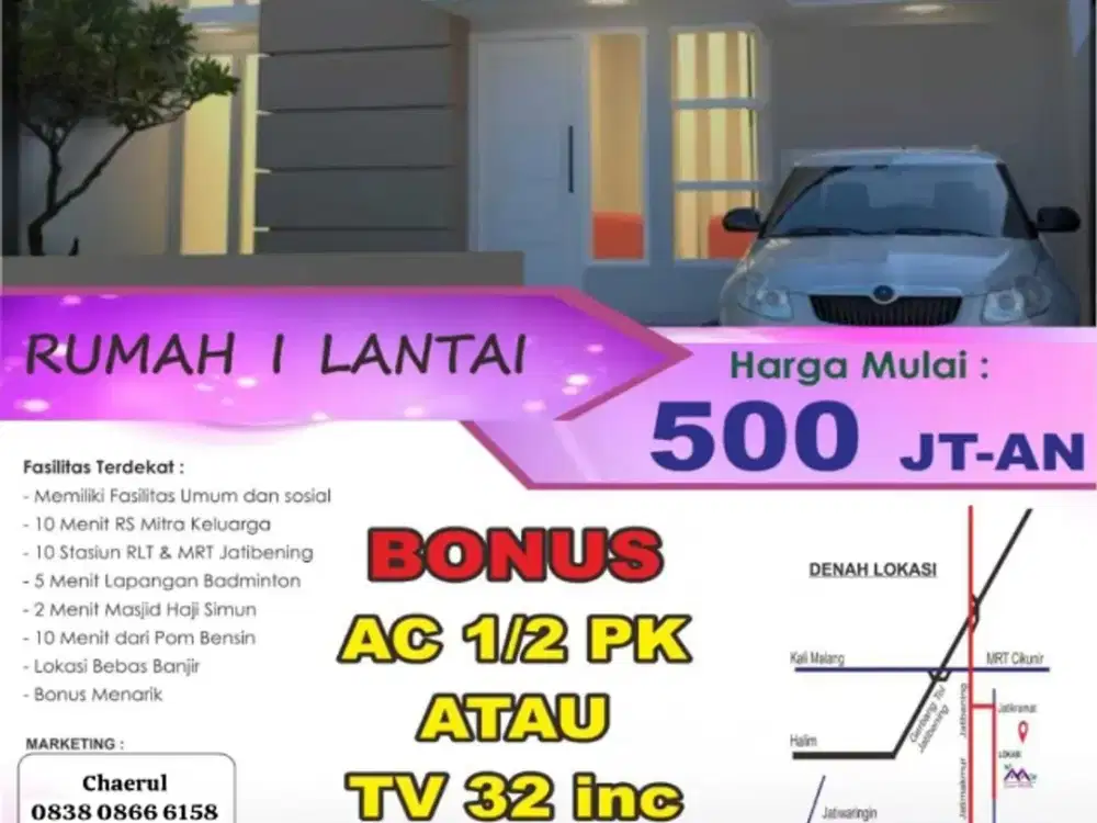 Dijual Rumah Murah on Progres di Jatikramat Jatibening Bekasi