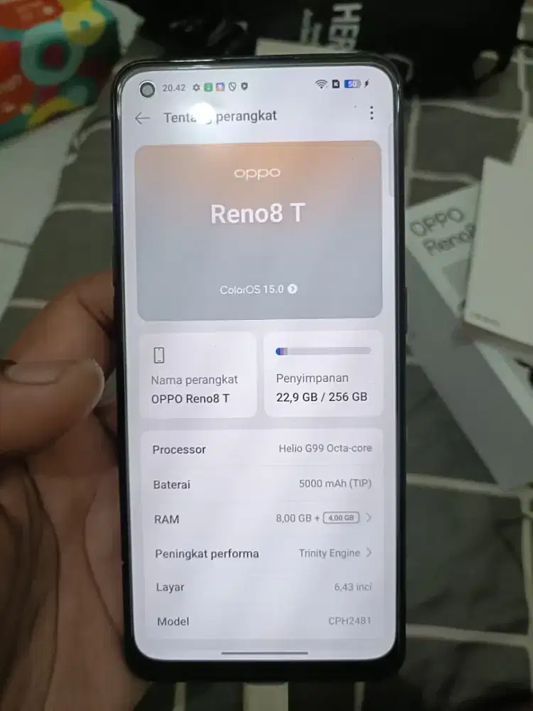 Reno 8T ram 8+4gb /256gb mulus like new