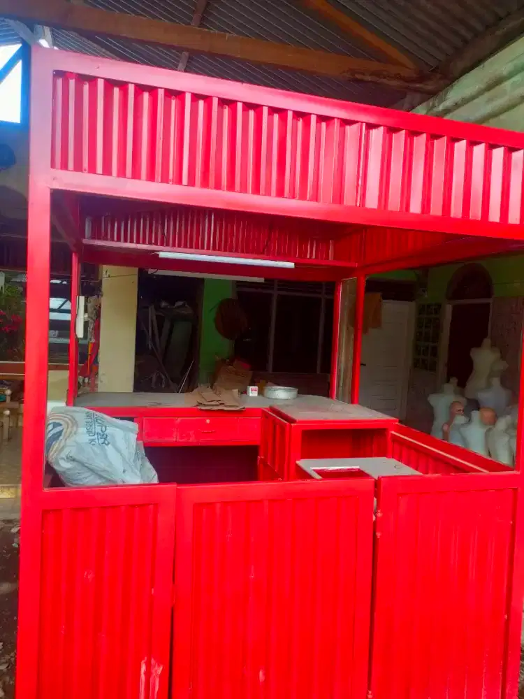 Gerobak Container Rak jualan