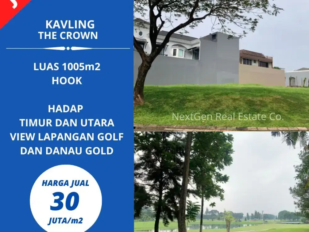 Kavling The Crown Pondok Hijau Golf View Lapangan Golf dan Danau Golf