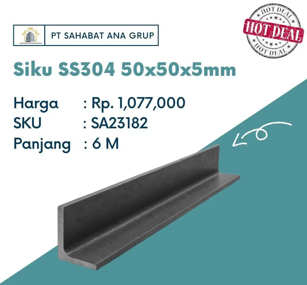 Siku SS304 50x50x5mm