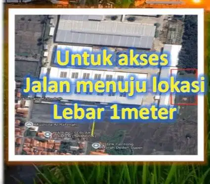 JUAL LAHAN SAWAH SAMPING PABRIK PT HANSEI TEGAL AREN 500RB PER METER