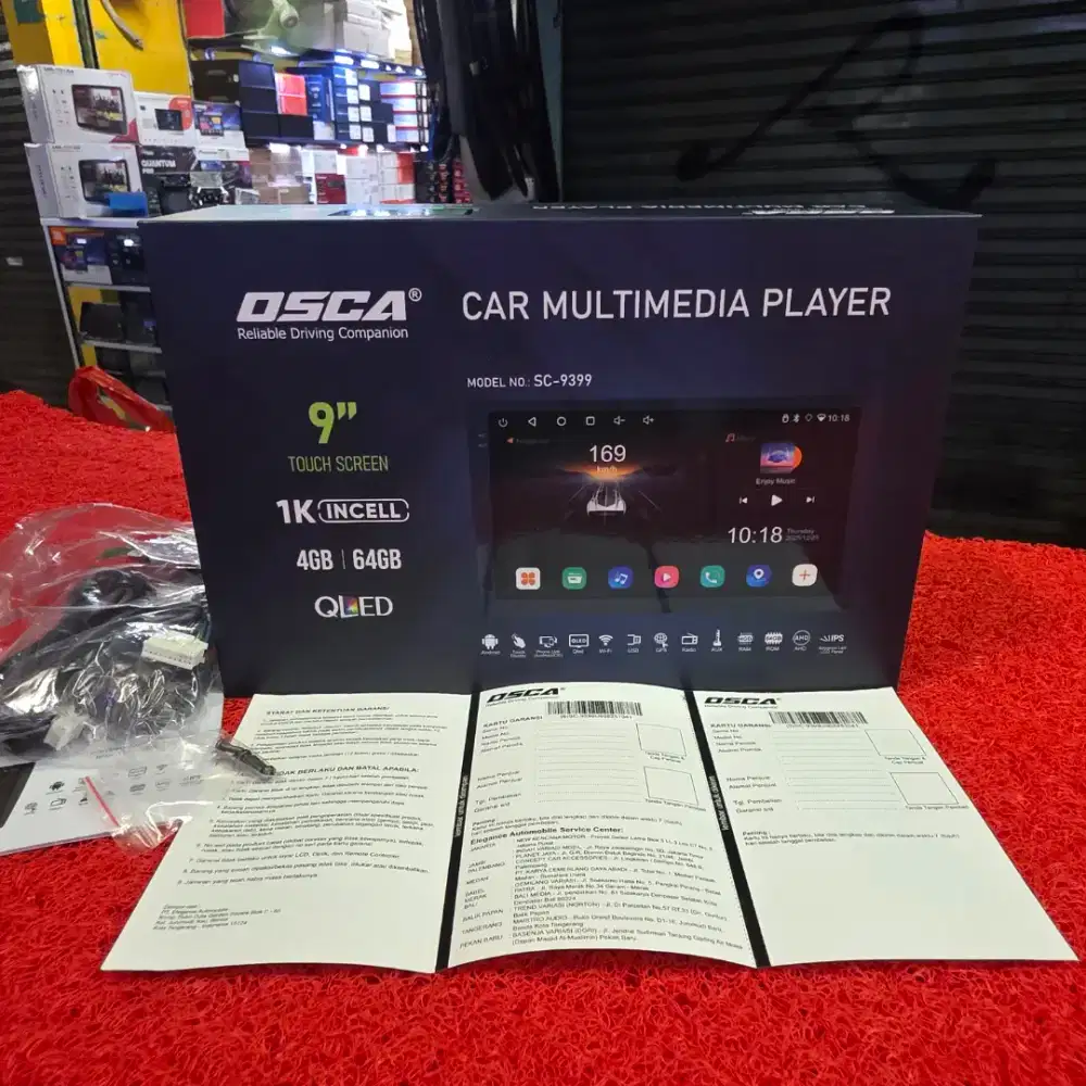 Head Unit Android OSCA Ultimate Series SC-9399 4GB+64GB QLED 9 in