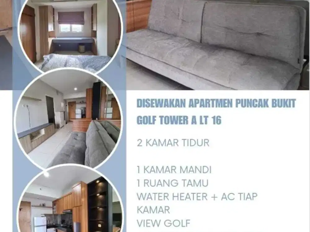 Termurah ! Disewakan apartemen Puncak Bukit Golf