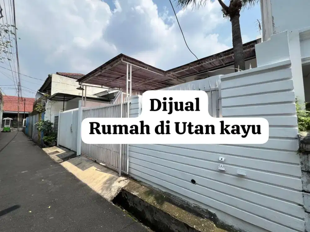 Rumah di jual di Jalan  Utan Kayu. Matraman . jaktim