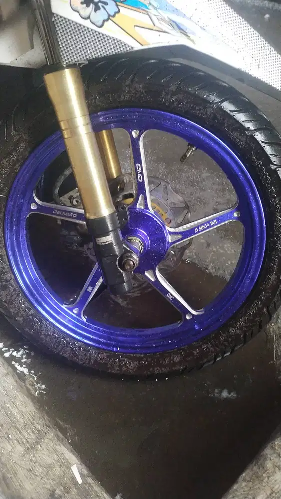 Jual velg cnc ring14 harga 1.3 kondisi mulus baru pemakaian 3bulan