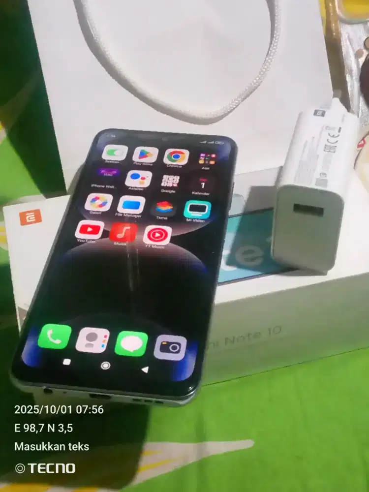 Jual hp redmi note 10 4gb/64gb mulus pullset tanpa minus 1,1 juta nego