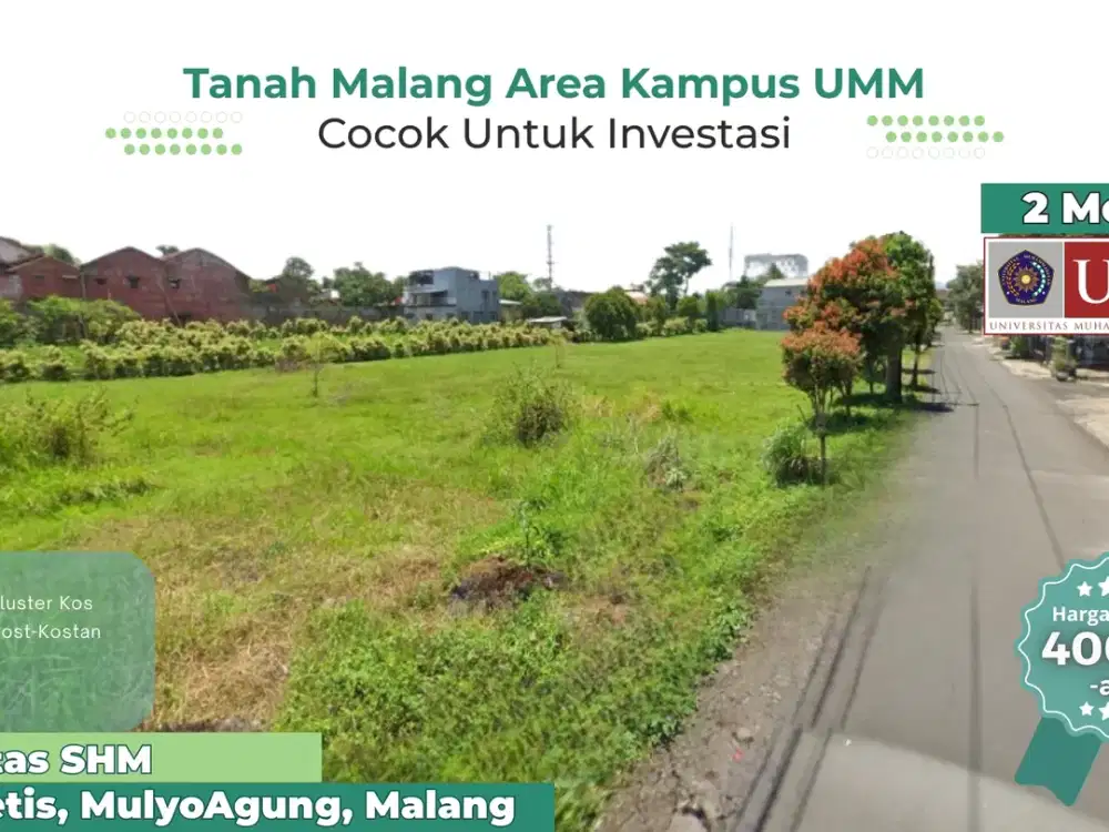 Jual Tanah Malang Cocok Untuk Investasi Area UMM