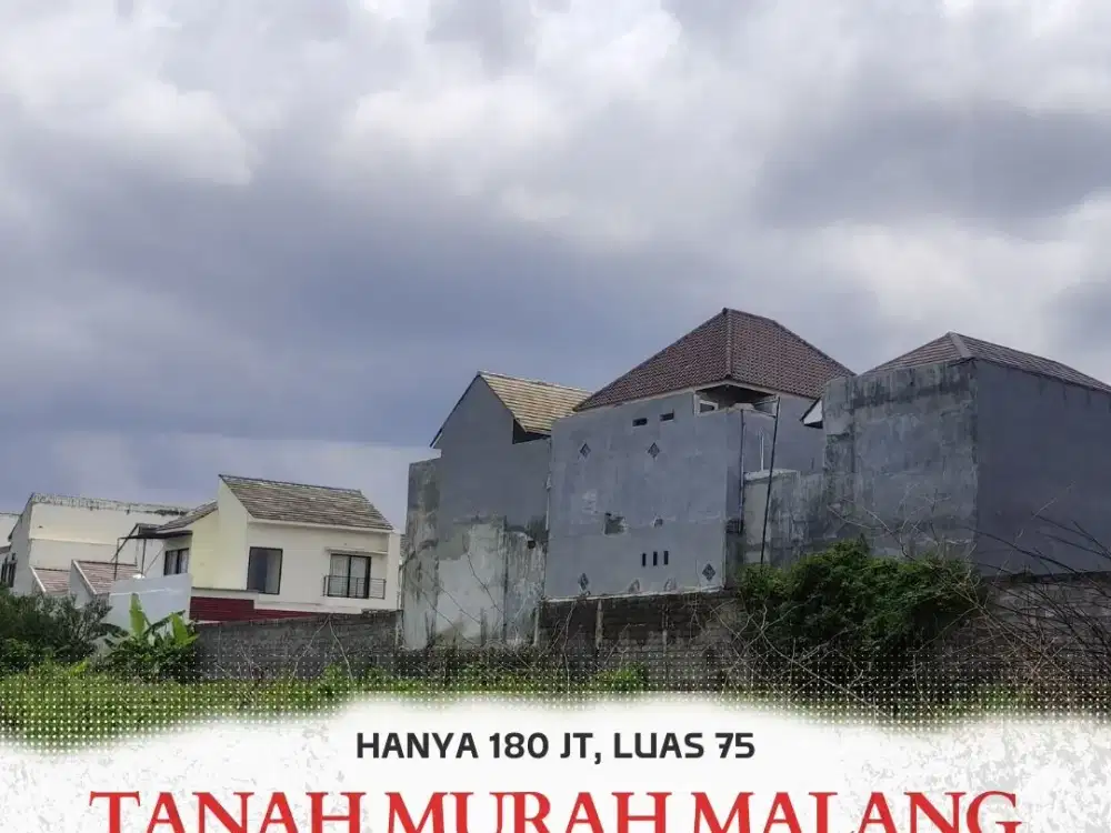 Tanah Potensial 75m² Siap Bangun Merjosari, Lokasi Emas Dekat 2 Kampus Besar.