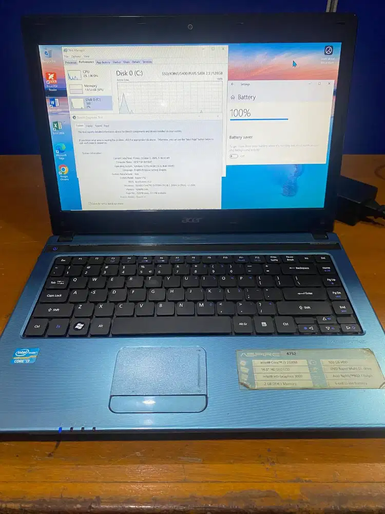 Acer 4752 i3 4gb 128gb