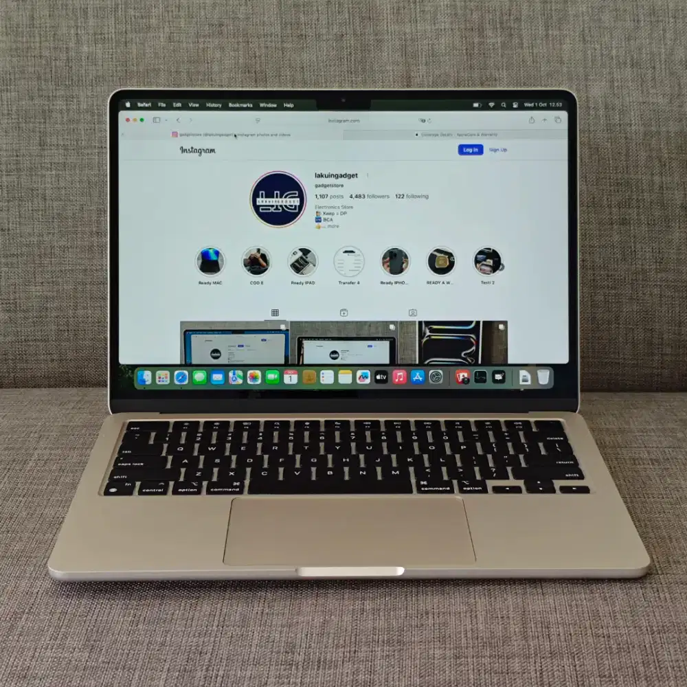 Macbook Air M3 16/256Gb Starlight Ibox Garansi Panjang September 2026