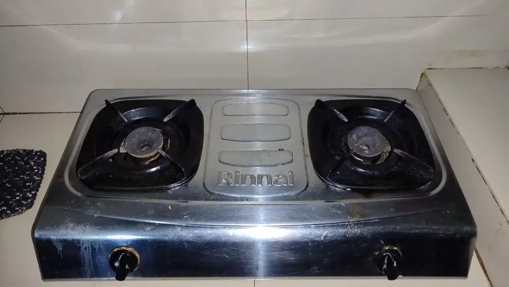 Kompor Gas 2 tungku Rinnai stainless steel