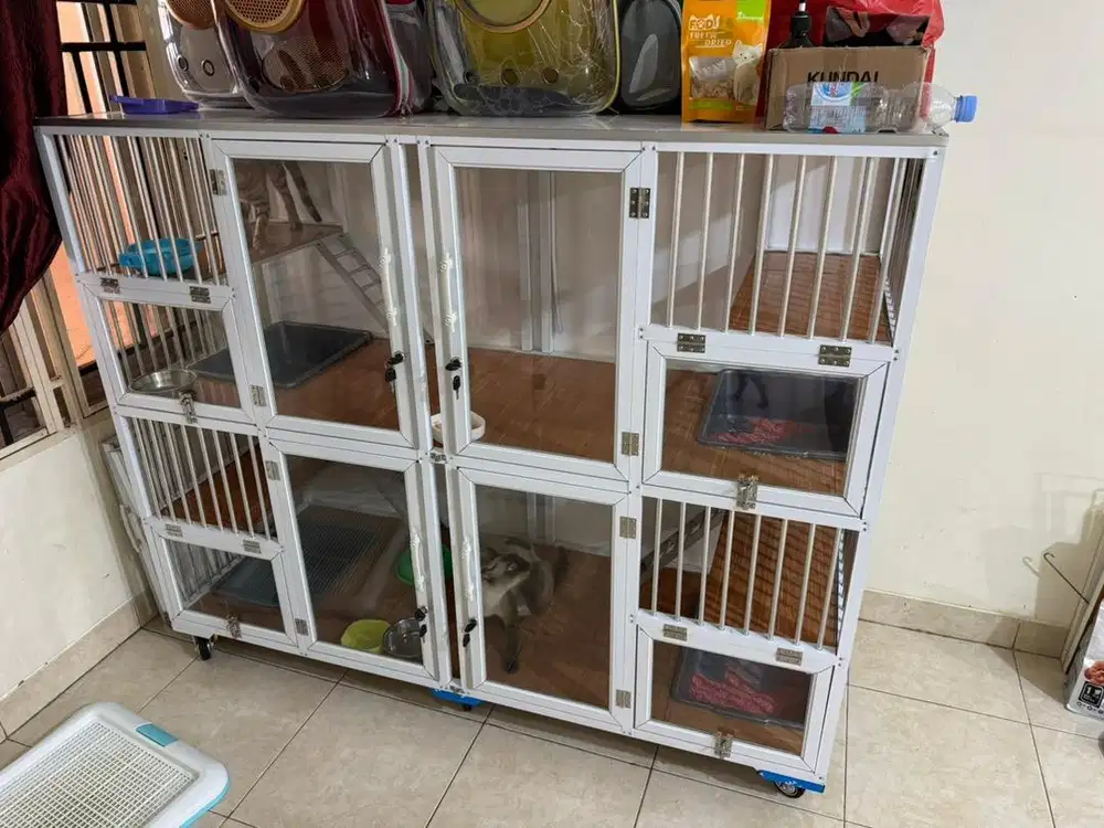 kandang kucing 4 pintu murah