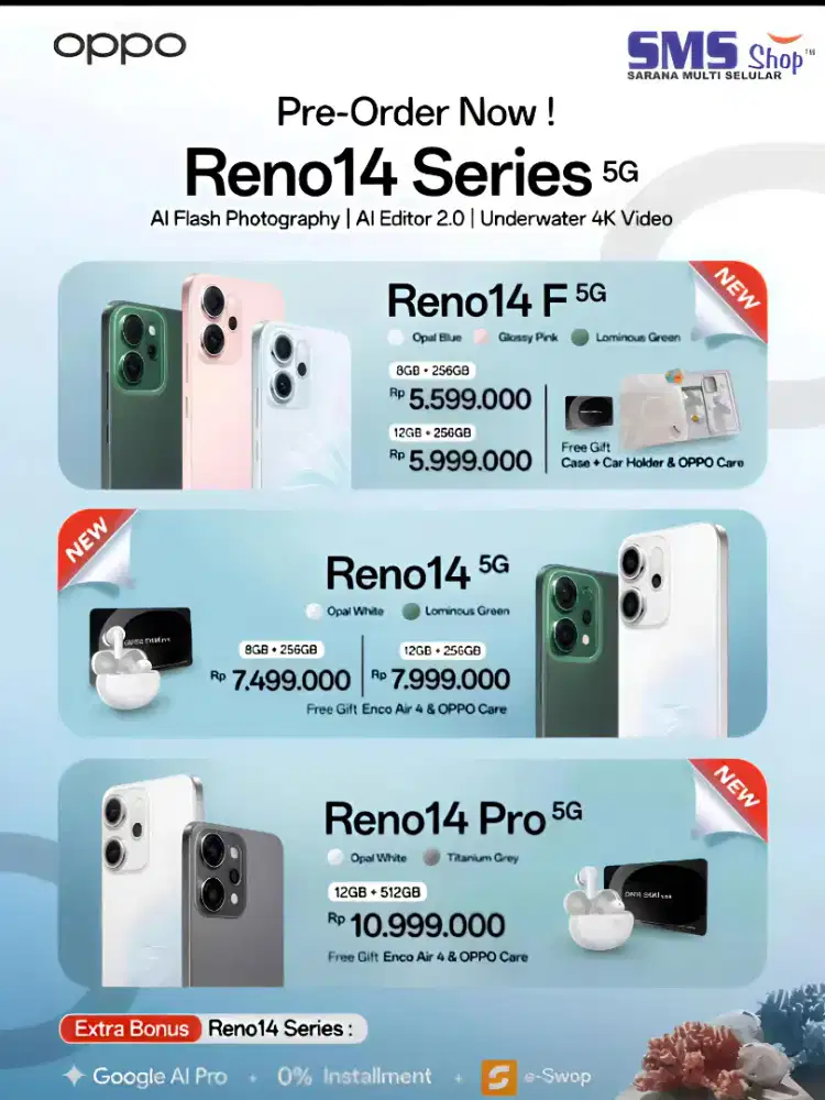 OPPO RENO 14 HARGA MURAH TERJANGKAU
