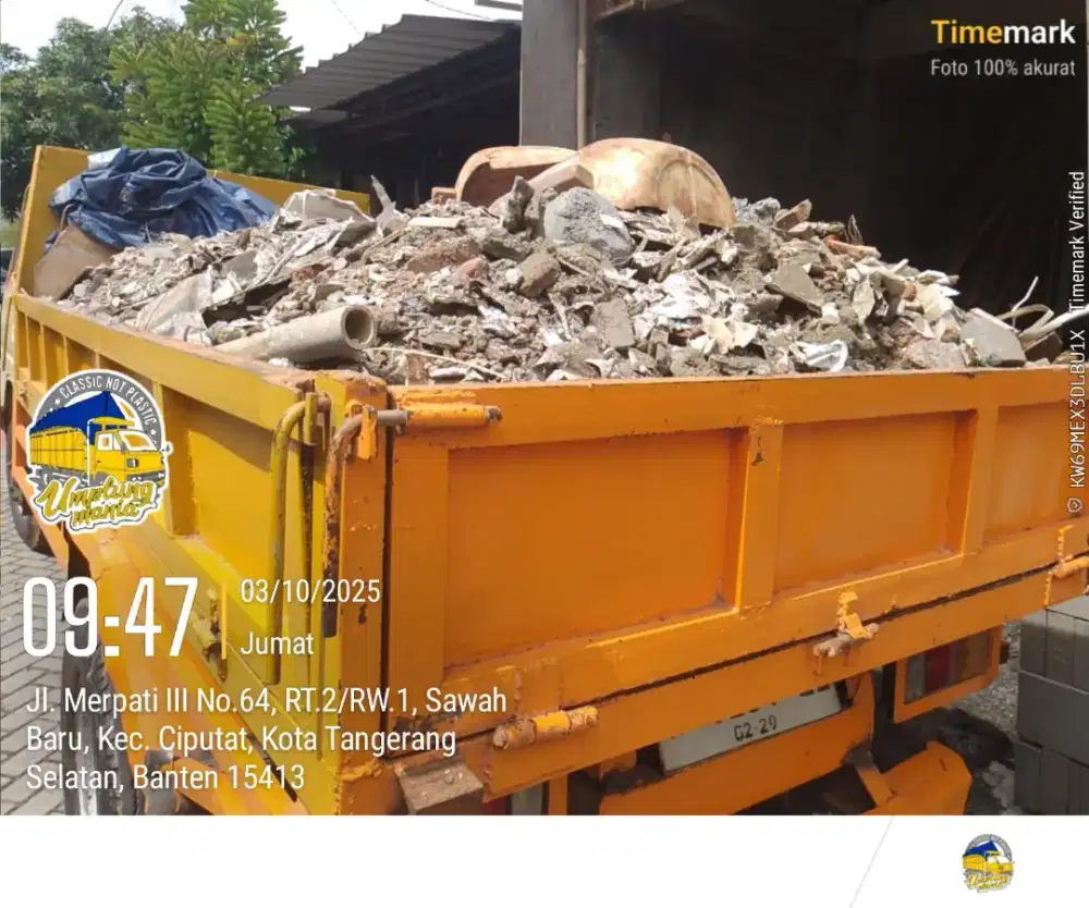 Jasa buang puing dan angkut sampah