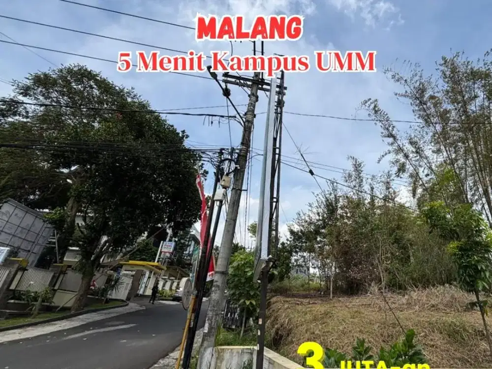 Tanah 200m² Perumahan, Cocok Bangun Ruko Kost, Dekat UIN/UMM, Lingkungan Aman.