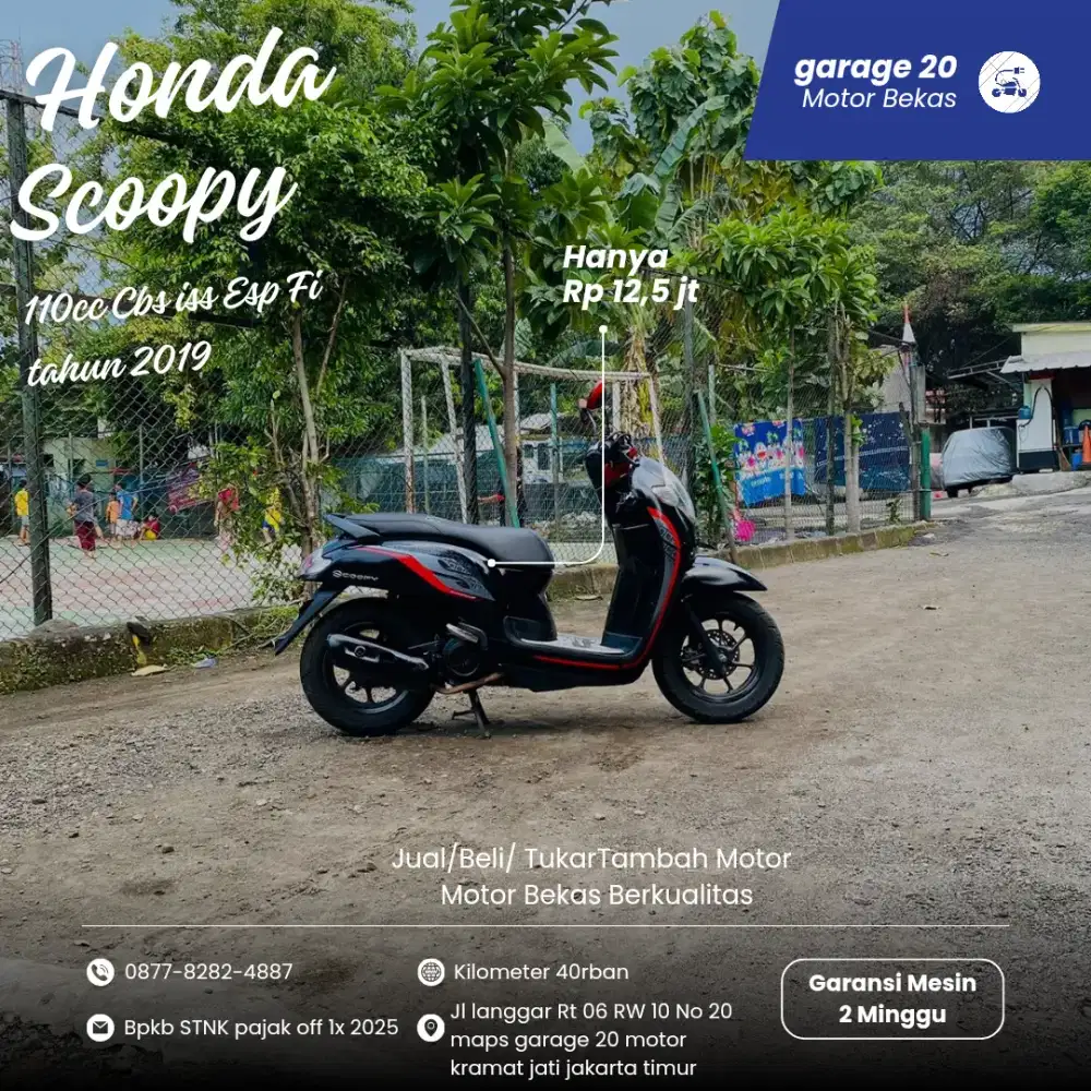 Honda Scoopy Donat 110cc cbs iss Tahun 2019