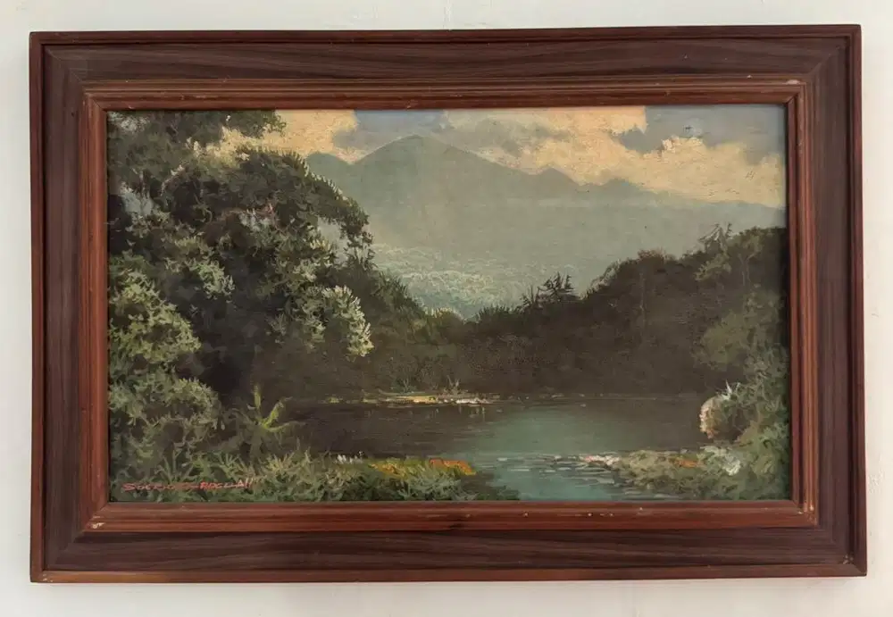 Lukisan canvas tua