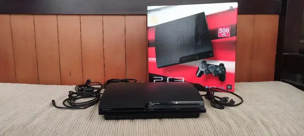 PS 3 Slim 500 GB Versi 2500A Pro Hitam