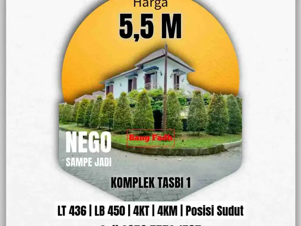 Komplek Tasbi 1 / tasbih 1 blok tunggal sudut siap huni