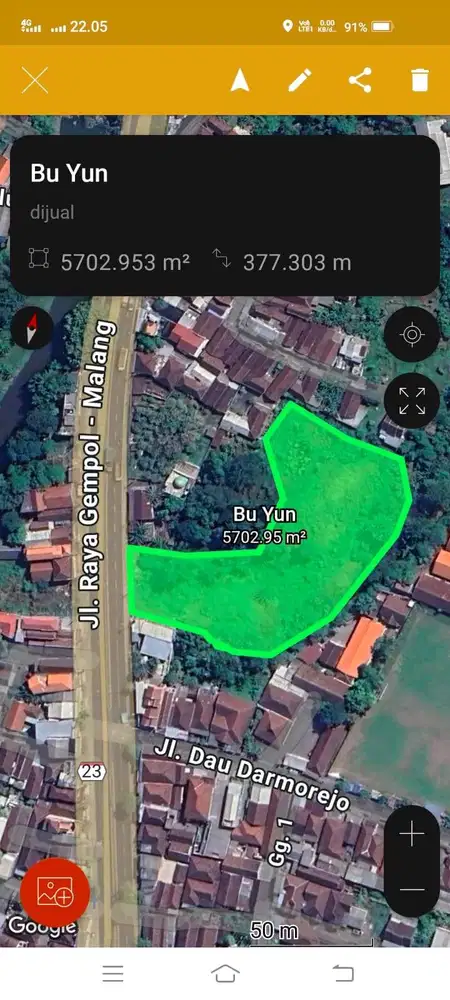 DIJUAL TANAH MURAH !!! LOKASI STRATEGIS 0 JALAN PROVINSI JAWA TIMUR