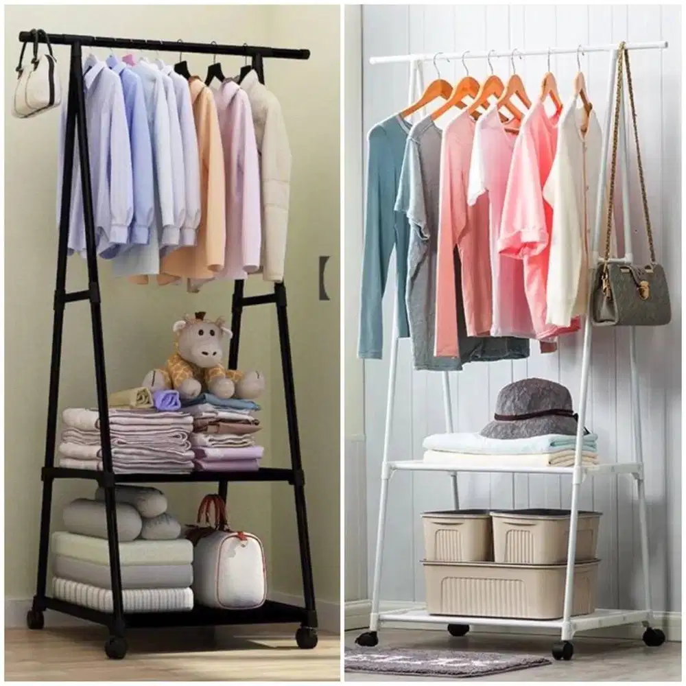 Stand Hanger Triangle Buku / Rak Pakaian / Rak Baju / Rak Serbaguna