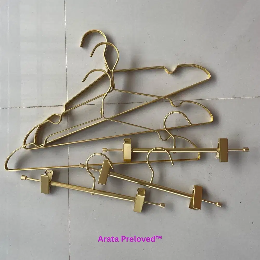Hanger Baju Oh! Some Aluminium Gold 1 Set Kkv Original Like New