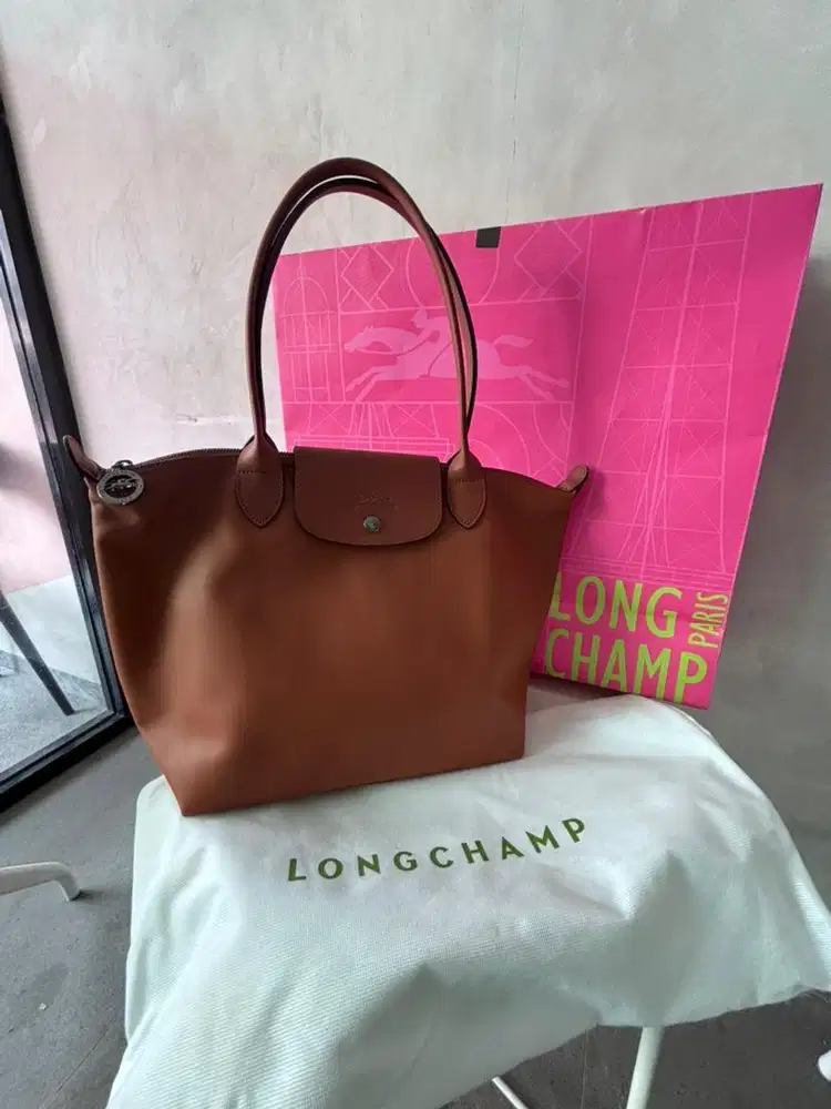Tas Original Longchamp Le Pliage Cuir (Brown Terracotta)