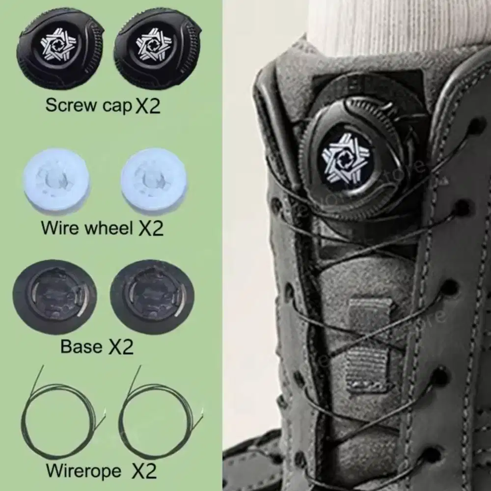 Tali Sepatu Putar Automatic Rotating Shoelace Buckle - INU66-B