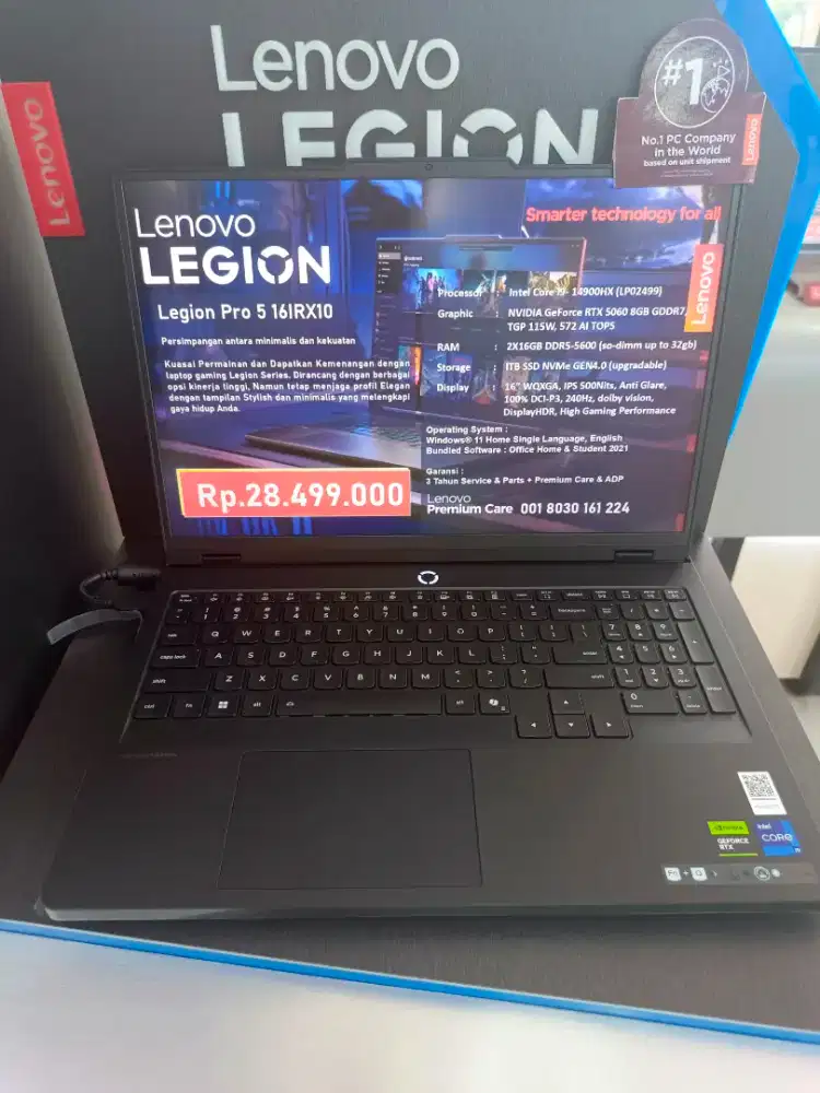 Kredit laptop Lenovo Legion pro 5 16IRX10 tanpa DP