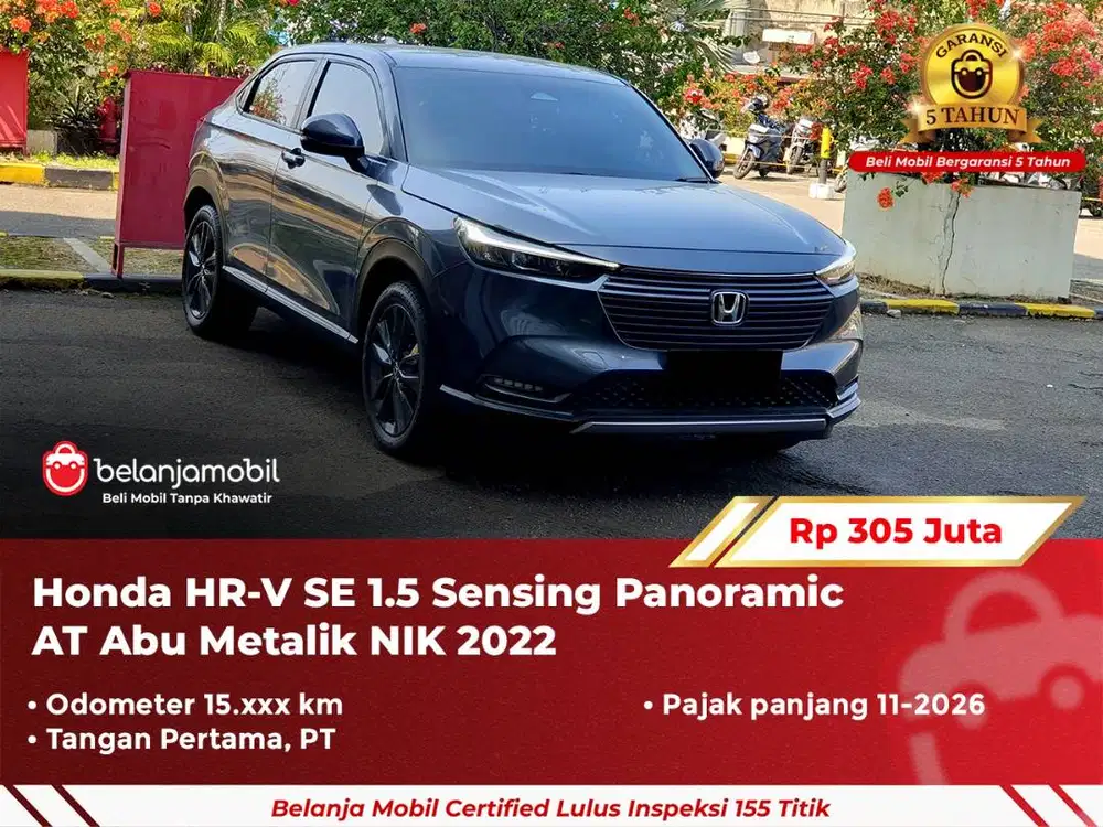 [ GARANSI 5TH ] Honda HRV HR-V HR V SE 1.5 Sensing Abu 2022/2023