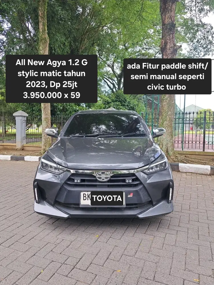 All New Toyota Agya 1.2cc Matic G tahun 2023 pemakaian 2024