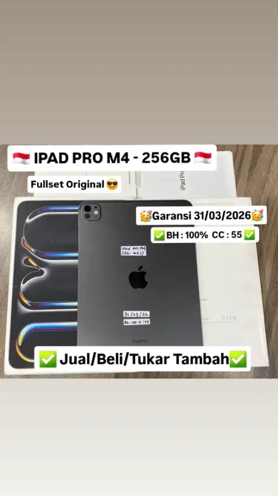 Ipad pro M4 256GB, bisa cicilan