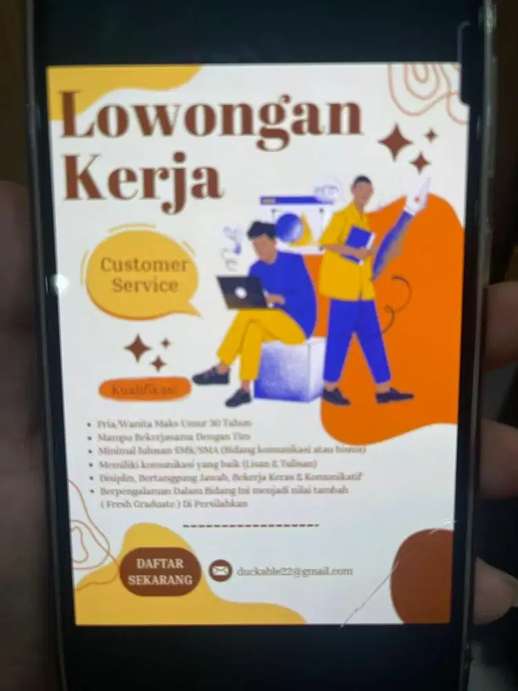 LOWONGAN PEKERJAAN SEBAGAI ADMIN