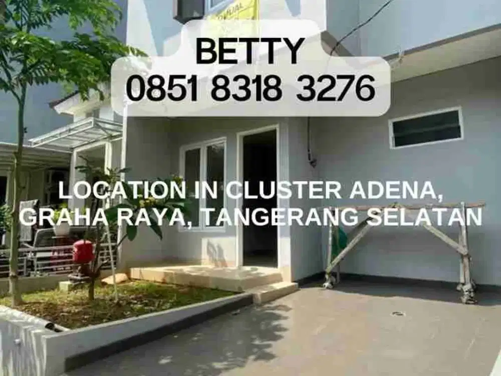 Dijual Rumah Asri Siap Huni di Cluster Adena Graha Raya Bebas Banjir