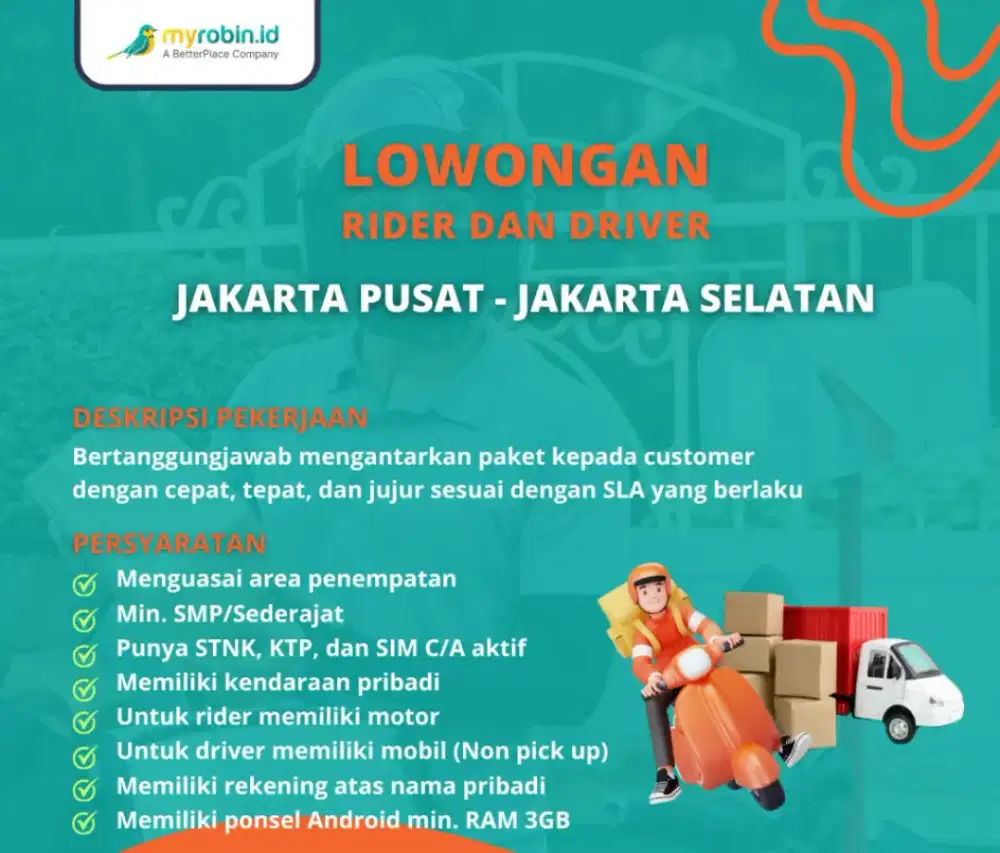 loker kurir shopee Jakpus Jaksel