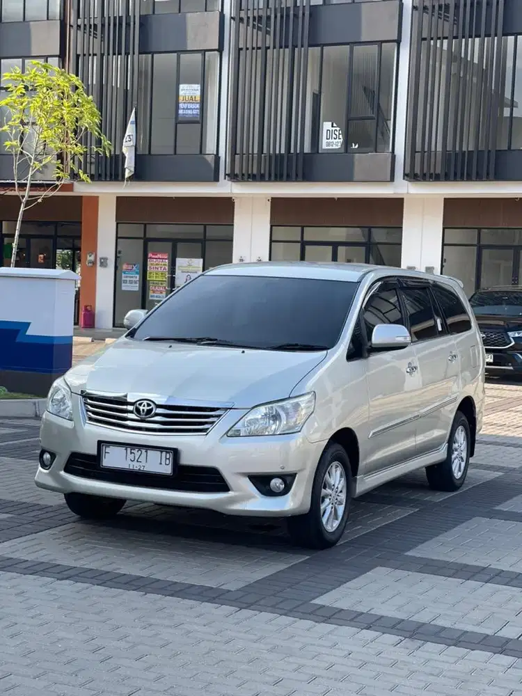 INNOVA V AT BENSIN 2012 SILVER RAWATAN FULL ORI SIAP PAKAI GRES SEKALI