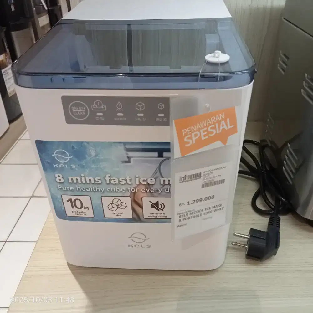 KELS AICOOL ICE MAKER PORTABLE 10 KG