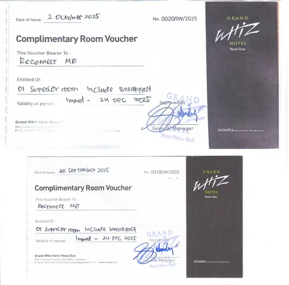 Jual vouche Grand Whiz hotel Bali
