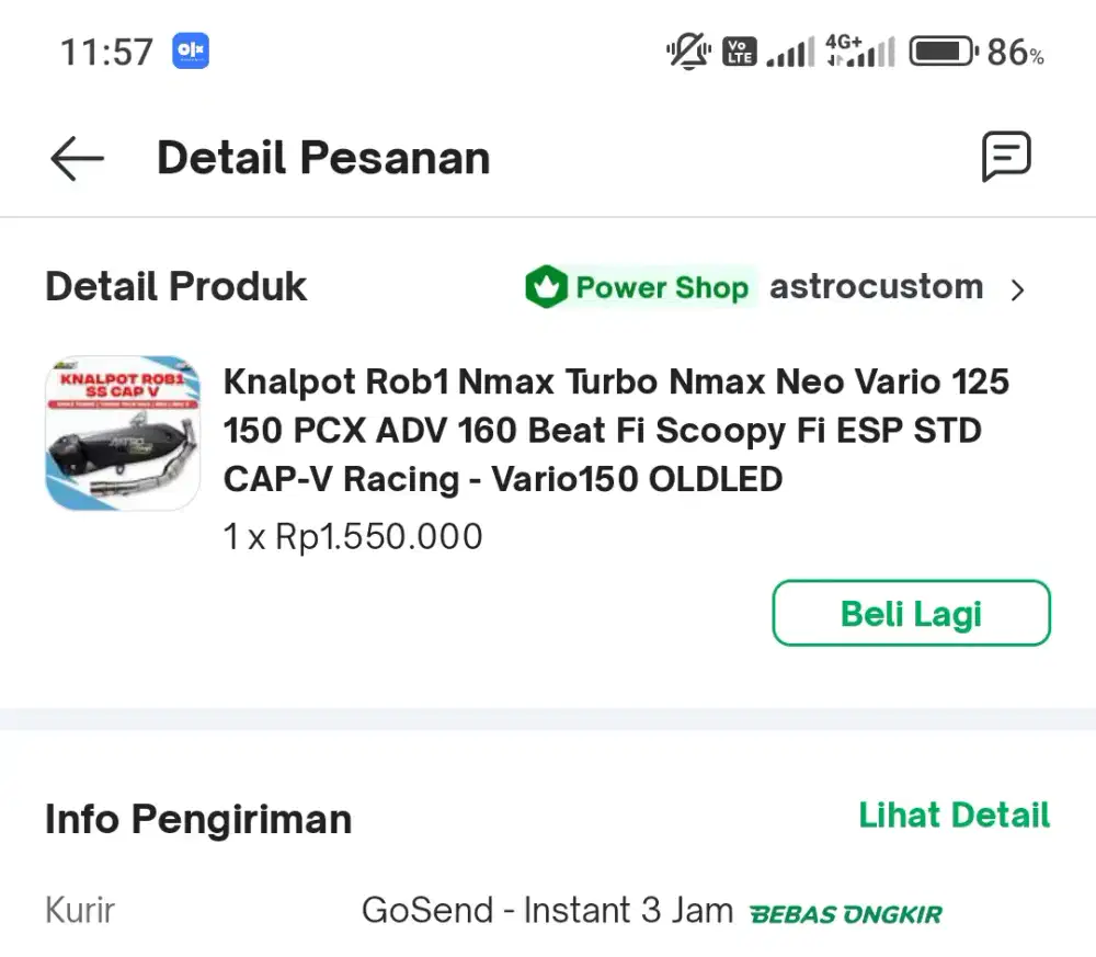Knalpot Motor ROB1 Vario 150 OLD
