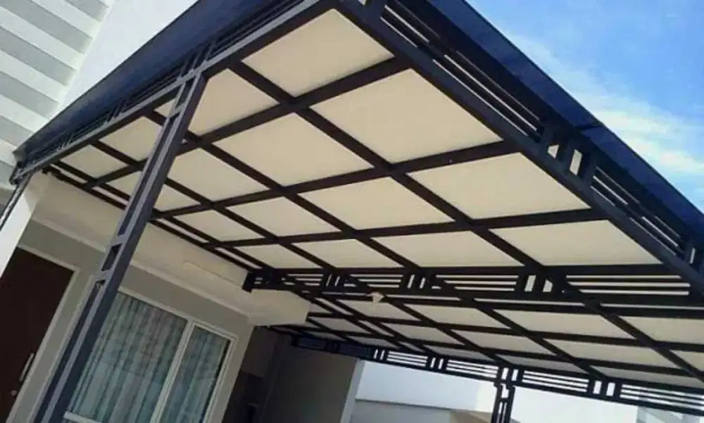 Kanopi atap upvc single layer