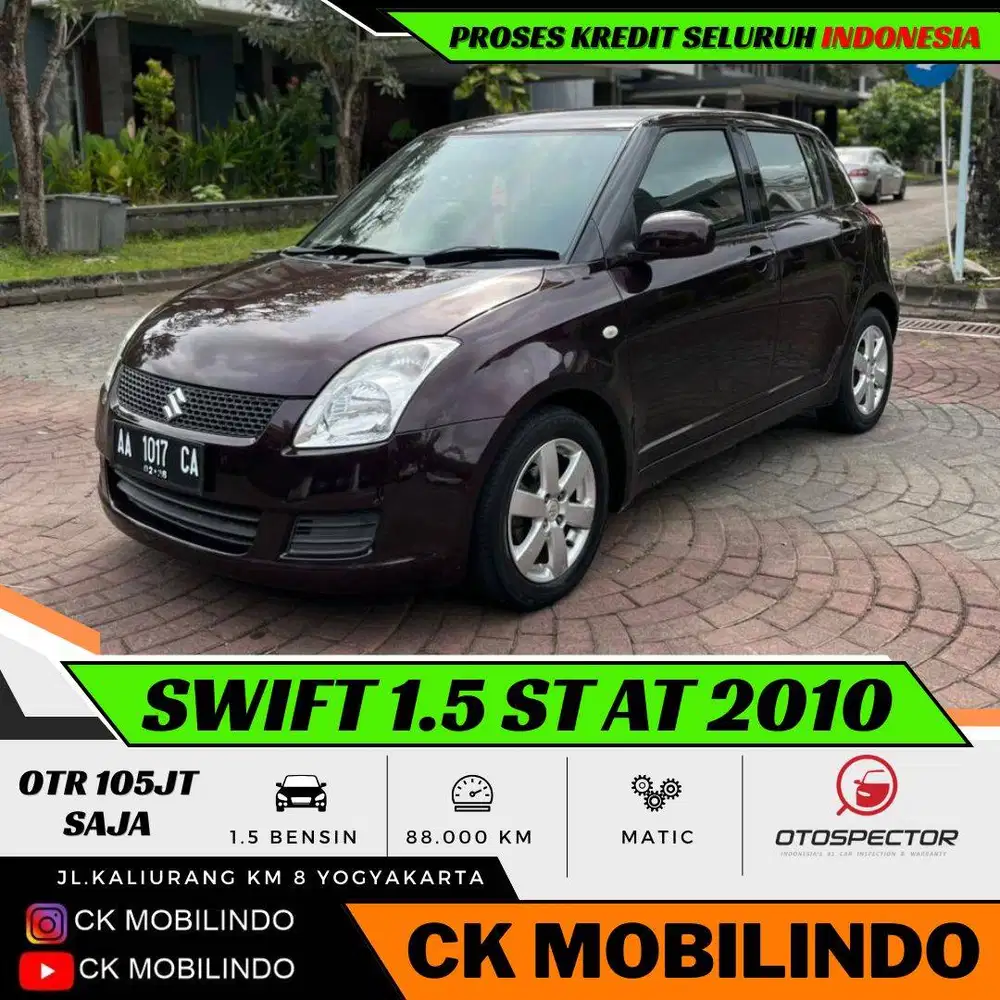 (Km88rb) Suzuki Swift ST Matic 2010 ANTIK Plat AA Kredit Murah