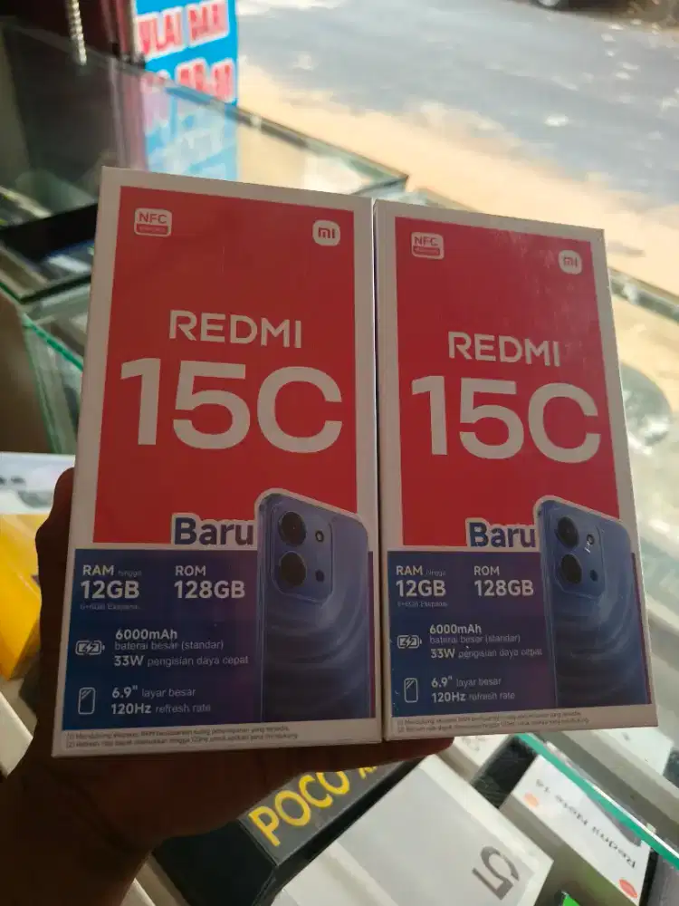 New redmi 15c ram6/128 garansi resmi 1 tahun