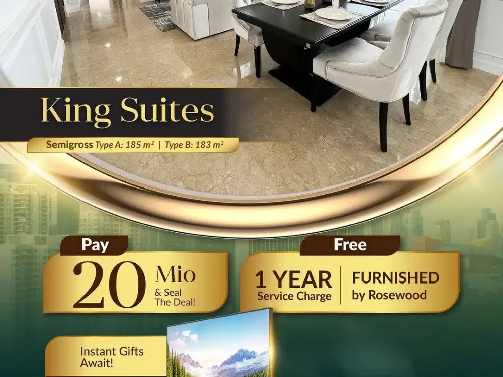 APARTEMEN SPRINGHIL ROYAL SUITE KEMAYORAN VIEW GOLF UNIT BARU DP 0% FREE PPN