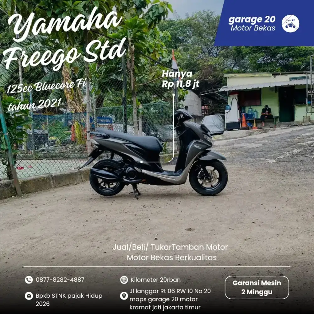 Yamaha Freego 125cc std bluecore fi Tahun 2021