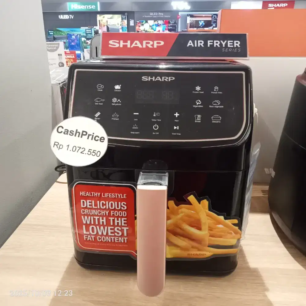 SHARP AIR FRYER 5.5 LTR BLACK