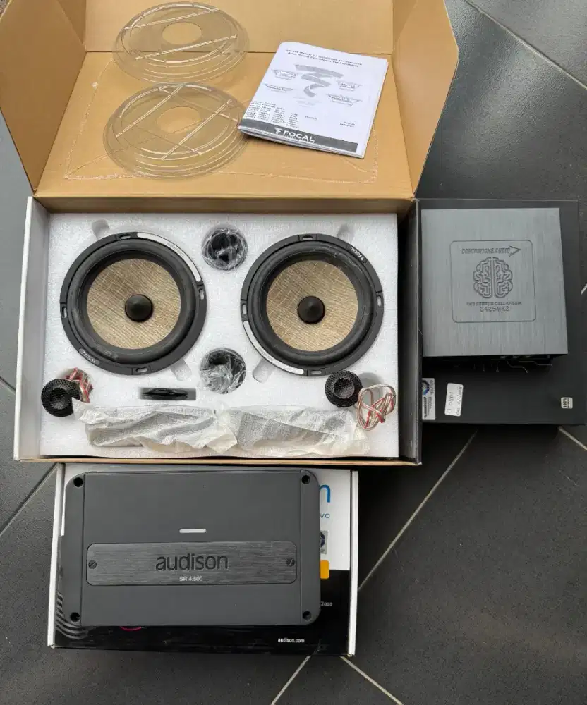 Paket audio murah: Speaker Focal, ampli Audison, Processor  Domination