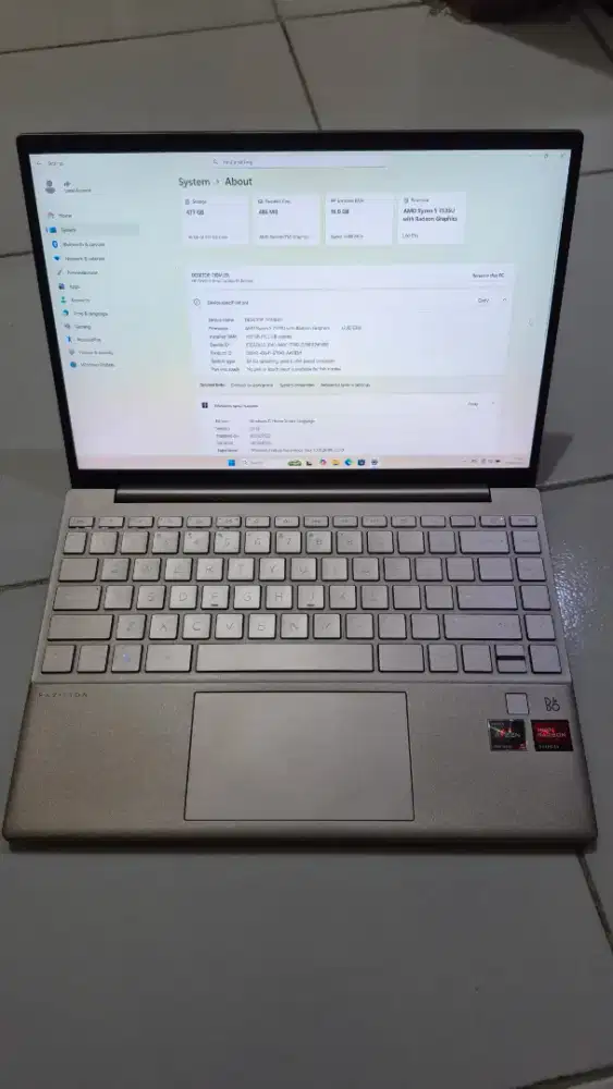 Laptop HP Pavilion Aero 13 Ryzen 5 16/512