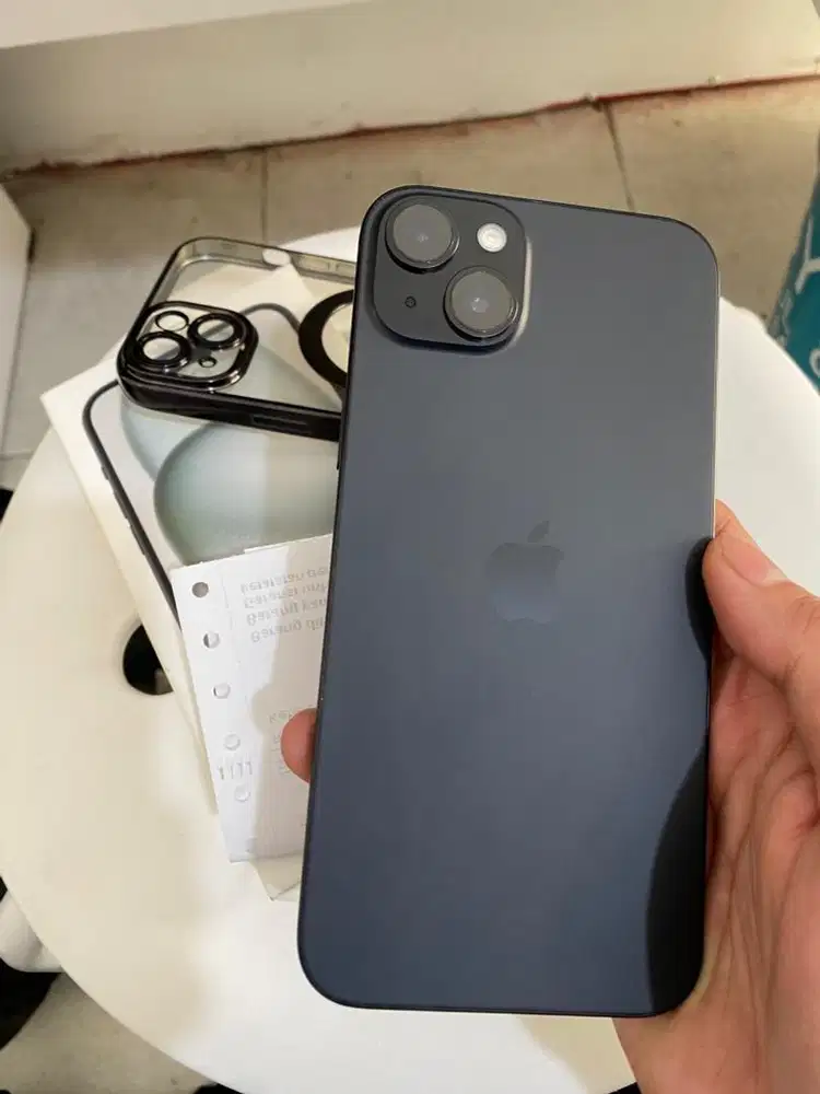 iphone 15 plus 128gb black garansi on