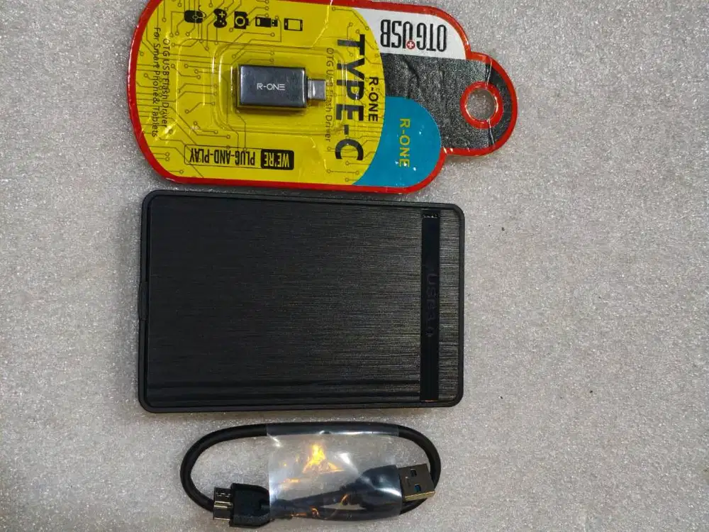 Harddisk External 500 GB, USB 3.0, Kesehatan HDD 100% + OTG Type-C